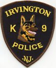 Irvington New Jersey K-9 Police Patch