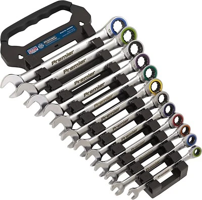 SEALEY PREMIER Sealey 12 Piece Platinum Series Metric Combination Ratchet Spanner Set AK63949
