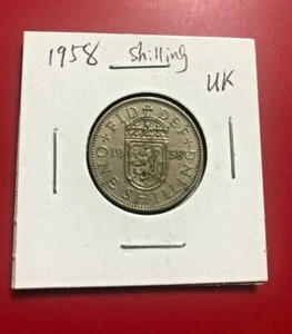 1958 UK COIN ONE SHILLING - NICE WORLD COIN !!! - Picture 1 of 2