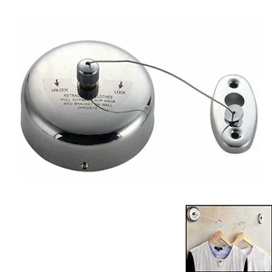 1PC 9ft Retractable Single Clothe Line Stainless Steel for Indoor Bathroom Hotel - Picture 1 of 4