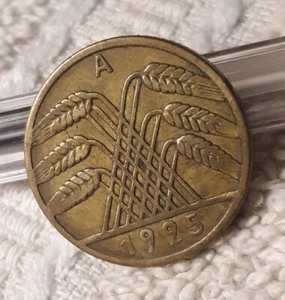 1925 A  Weimar Republic 10 Pfennig ~ Germany ~ Circulated German Bronze Dime - Picture 1 of 17