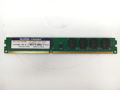Super Talent 4GB Memory RAM W1333LB4GM DDR3-1333 Micron 4G/256X8 CL9 - Image 1 of 2