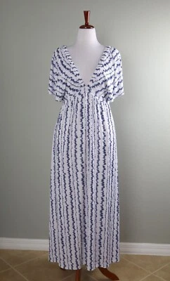 CABANA LIFE $136 Textured Stretch Cut Out Back Maxi Coverup Dress Size Large - Image 1 of 4
