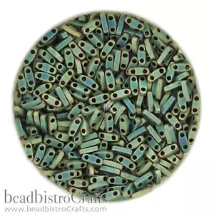 MIYUKI Quarter Tila Matte Metallic Patina Iris 2-Hole Seed Beads - 5/10 Grams - Picture 1 of 4