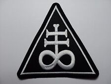 LEVIATHAN CROSS WHITE  TRIANGLE     EMBROIDERED PATCH