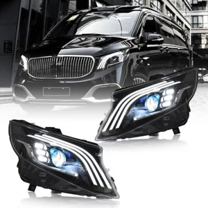 For Mercedes Benz Metris/Vito 2016-2023 LED Drl Headlights Assembly Dynamic Blue - Picture 1 of 21