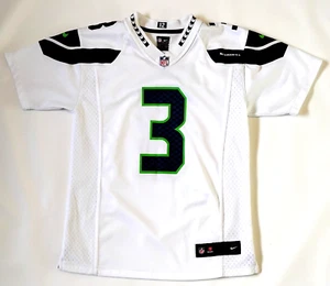🏈Seattle Seahawks Russell Wilson #3 Jersey Nike On Field White Youth M 10/12 - Picture 1 of 10