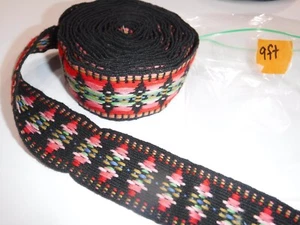 VTG~BOHO~HIPPIE~1970s~FABRIC TRIM~CAMERA~GUITAR STRAP~9' ROLL~RETRO~MOD~SEWING - Picture 1 of 6