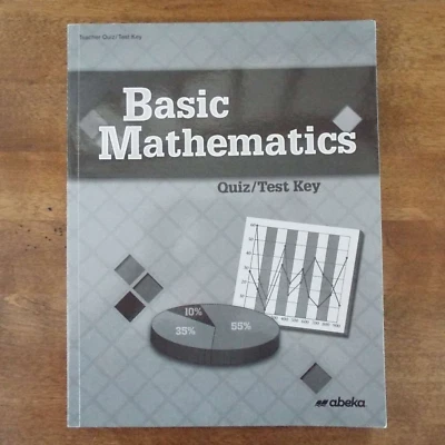 Abeka Basic Mathematics 7th Grade Teacher Quiz Test Key Book - Image 1 of 2