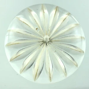 Vintage Ladies Lucite Carved Round Spiral 1.5in Garment Button 883A - Picture 1 of 5