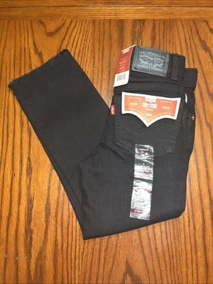 Новый с Ярлыками девочек Levi's высоты лодыжки прямой ноги регулируемый 6 Reg эластичной черный - Изображение 1 из 4