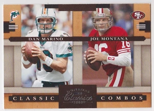 2008 Donruss Classics Combos #CC-13 Dan Marino Joe Montana Dolphins 49ers /1000 - Picture 1 of 2