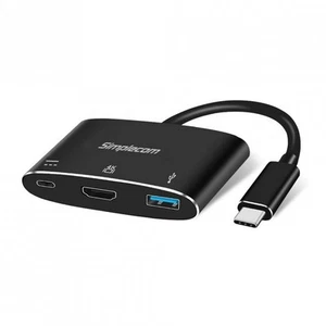 Simplecom DA310 USB 3.1 Type C to HDMI USB 3.0 Adapter with PD Charging (Support - Picture 1 of 1