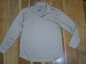 BYLT Men's Gray Long Sleeve Polo Shirt Sz L - Picture 1 of 8
