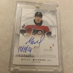 Matvei Michkov Auto Inscribed 2024-25 SP Authentic Future Watch 26/999 Flyers 🔥 - Picture 1 of 4