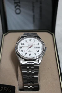 Seiko 1992 5y23.8049 Mens Railroad Watch Day/Date Engraved Back - Picture 1 of 4