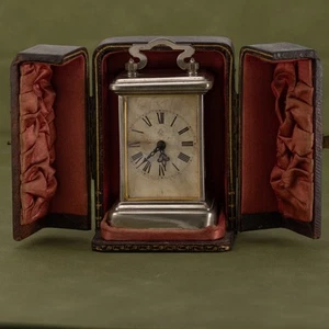 ANSONIA Clock Co. Miniatur-Reiseuhr /Tischuhr | um 1900 | Schatulle Bté SGDG - Bild 1 von 15