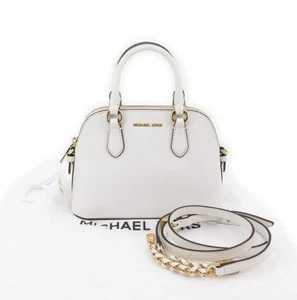 Michael Kors Veronica Leather Crossbody Bag shoulder bag White NEW - Picture 1 of 10