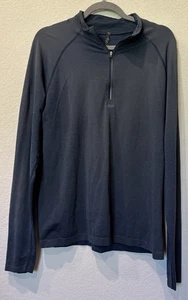 Lululemon Metal Vent Tech Half Zip Long Sleeve Pullover Men’s L Mineral Blue - Picture 1 of 3
