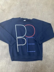 Felpa girocollo vintage Y2K DOPE blu navy taglia grande - Foto 1 di 3