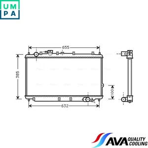 RADIATOR ENGINE COOLING KA2016 FOR KIA 0K2A115200 0K2A115200B 0K2A115200C 0K2A11 - Picture 1 of 8
