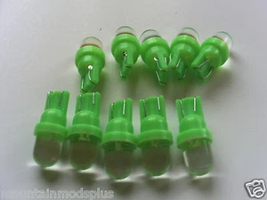 10 NUEVAS Bombillas de Repuesto Redondas Pinball 6.3 Voltios LED VERDE 555 Base de Cuña T10 NUEVO - Imagen 1 de 11