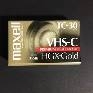 Maxell Tape HGX Gold TC-30 Premium VHS-Cassette VHS-C Blank Camcorder Video (S) - Picture 1 of 3