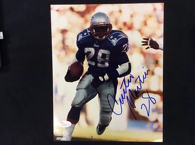 Curtis Martin Patriots  autographed 8x10 color Photo JSA COA M55995 - Image 1 of 4