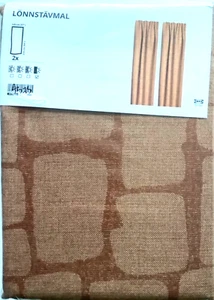 IKEA LONNSTAVMAL 57x84" Cortinas Negras 1 Par Rojo Claro-Marrón 005.571.45 - Imagen 1 de 5