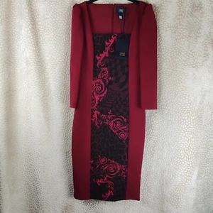Class Roberto Cavalli Womens Dress Structured Puff Sleeve Bodycon Size UK 8 NWTS - Picture 1 of 22
