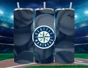 Seattle Mariners MLB Baseball 20 oz Stainless Steel Travel Tumbler Coffee Cup - Picture 1 of 3