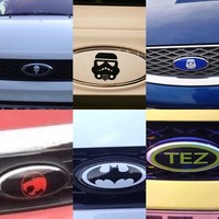 Ford Transit Badge Custom Transformer Front Rear Vinyl Sticker Overlay Autobot