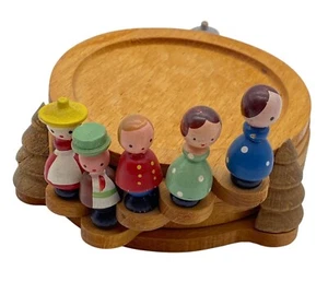 Set sottobicchieri vintage Sevi fatti a mano in legno impilabili Italia Alpi Tirolesi MCM dolore alle mani - Foto 1 di 15