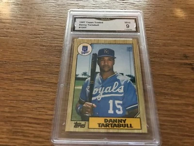 DANNY TARTABULL 1987 TOPPS TRADED #120T = KANSAS CITY ROYALS  GMA 9 - Image 1 of 2