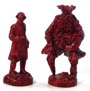 PIRATES OF THE CARIBBEAN CHESS 2 RED KING & QUEEN REPLACEMENT WORLDS END DISNEY - Picture 1 of 2