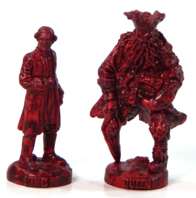 PIRATES OF THE CARIBBEAN CHESS 2 RED KING & QUEEN REPLACEMENT WORLDS END DISNEY - Image 1 of 2
