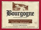 86/60 Etiquette BOURGOGNE Cuvée spécialement sélect. pour Christian SAUDEMONT 01