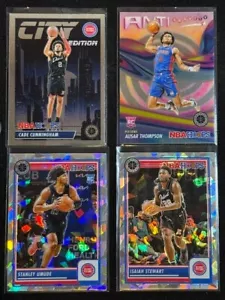 2023-24 Panini Hoops Premium Stock - Detroit PISTONS Lote de (4) Hielo agrietado ++ - Imagen 1 de 4