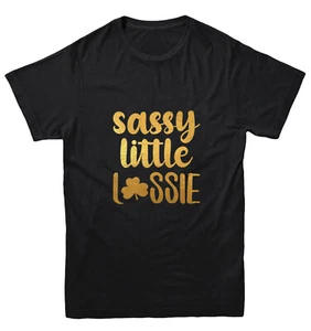 Sassy Little Lassie Gold Foil - St. Patrick's Day Youth T-Shirt - Picture 1 of 20