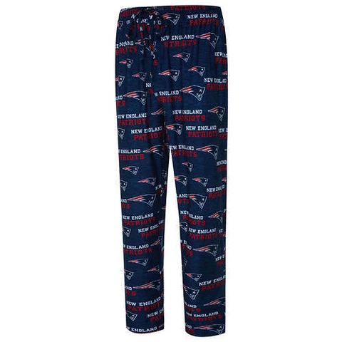 Men's New England Patriots Concepts Sport Royal Zest All Over Print Sleep Pants Cover