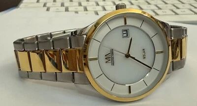 Solar Mens Watch Meister Anker Drive 3Bar Easy to Read Stainless Steel Bi-Colour - Image 1 of 4