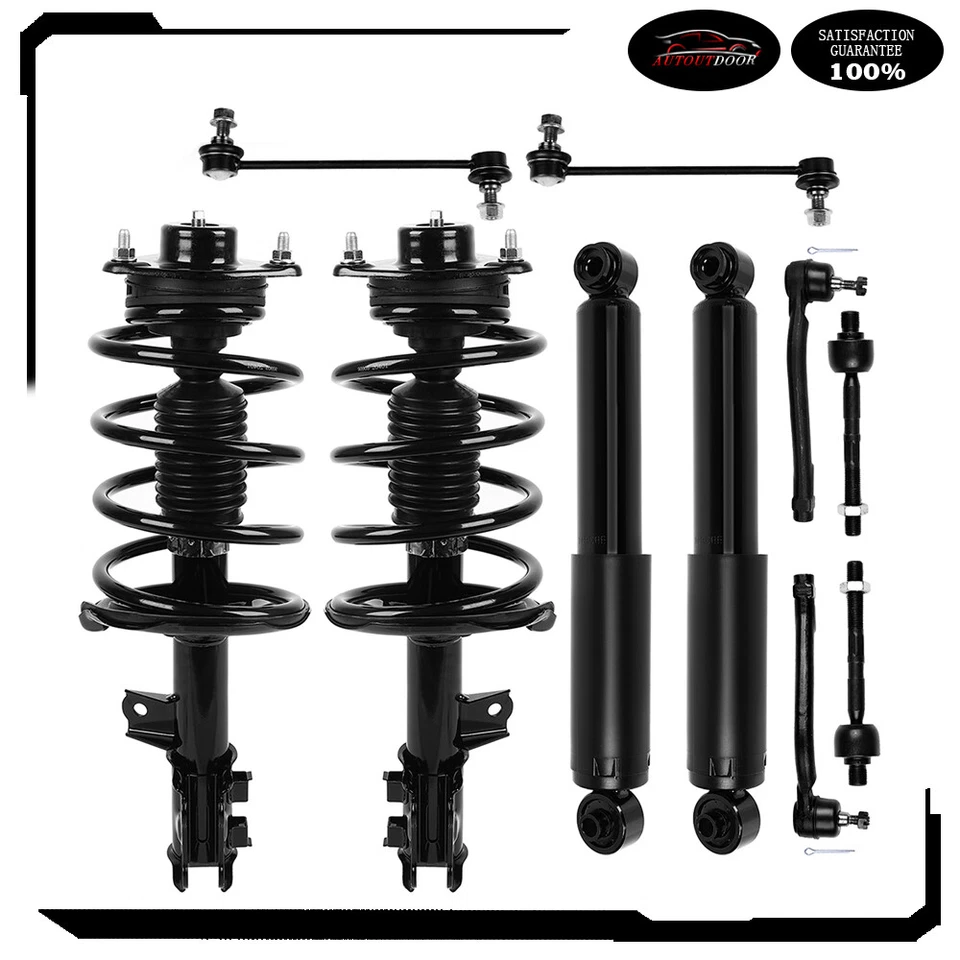 Front Struts & Rear Shocks Sway Bars Tie Rods Kit For 2010-2013 Kia Forte Koup Foto 1 de 4