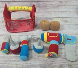 Melissa & Doug Plush Fill And Spill Toolbox Set Toddler Toy Pretend Play Saw 8" - Picture 1 of 3