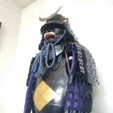 Japanese Antique Samurai Armor Yoroi Kabuto Wearable Black Box Vintage Japan