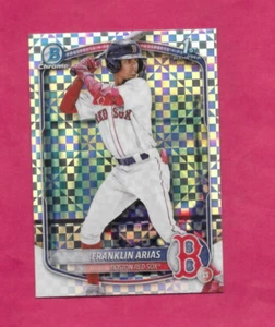 2025 Bowman Chrome Prospects: Franklin Arias #BCP-67 Chrome X-Fractor Parallel - Picture 1 of 1