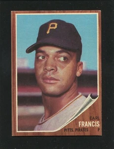 #252 EARL FRANCIS, Pirates - 1962 Topps: EX-MT+, confezione fresca, buona lucentezza 220835e - Foto 1 di 3