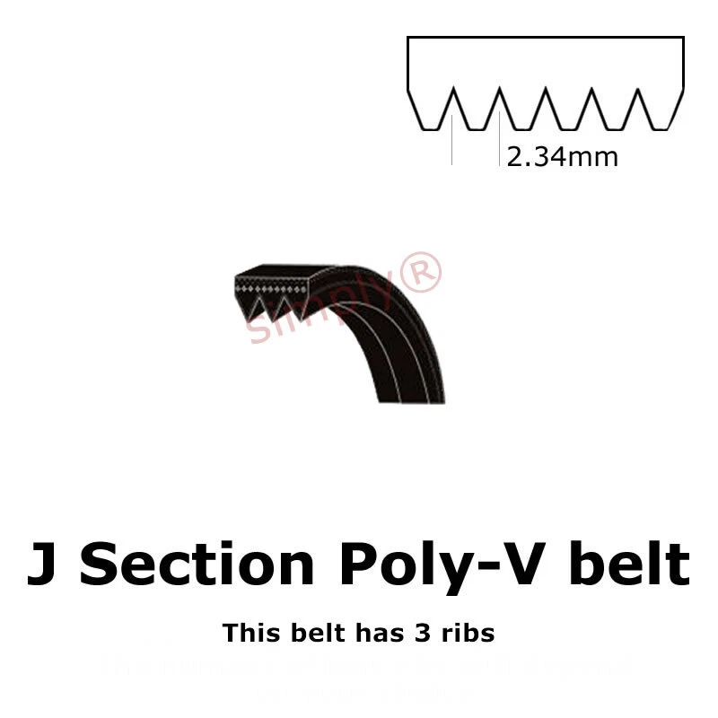 686PJ/270J Major Brand Poly V Multiple Ribbed Belt 686mm/27 inch Length