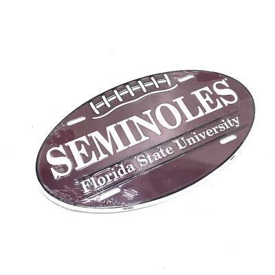 Placa o letrero de metal de novedad de Florida State University College NCAA Foto 1 de 4