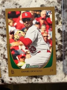 2011 Bowman MLB Baseball Gold Insert RC Karte St. Louis Cardinals Daniel Descalso - Bild 1 von 1
