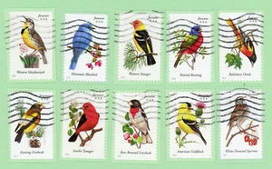 USA, Forevever Songbirds (49c), Full set of 10, SC 4882 - 4891, Used, 2014 - Picture 1 of 1